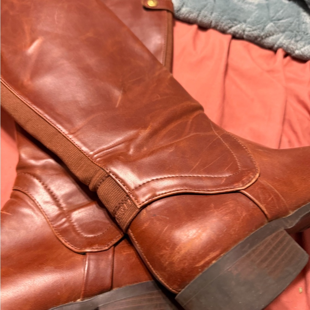 Women's Tall Riding Boots in Brown - Classic Leather Style